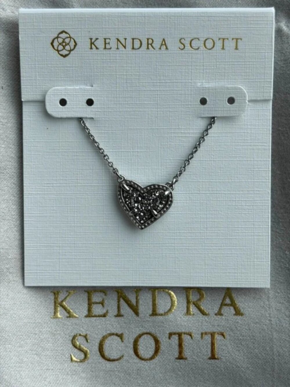 Kendra Scott Silver Heart Necklace